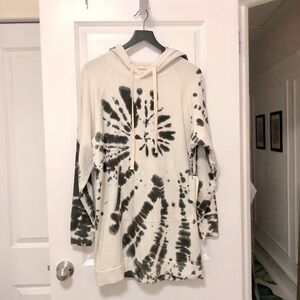 SOLD Electric & Rose Malibu Tie Dye Hoodie Dress in Cloud Onyx